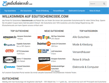 Tablet Screenshot of egutscheincode.com